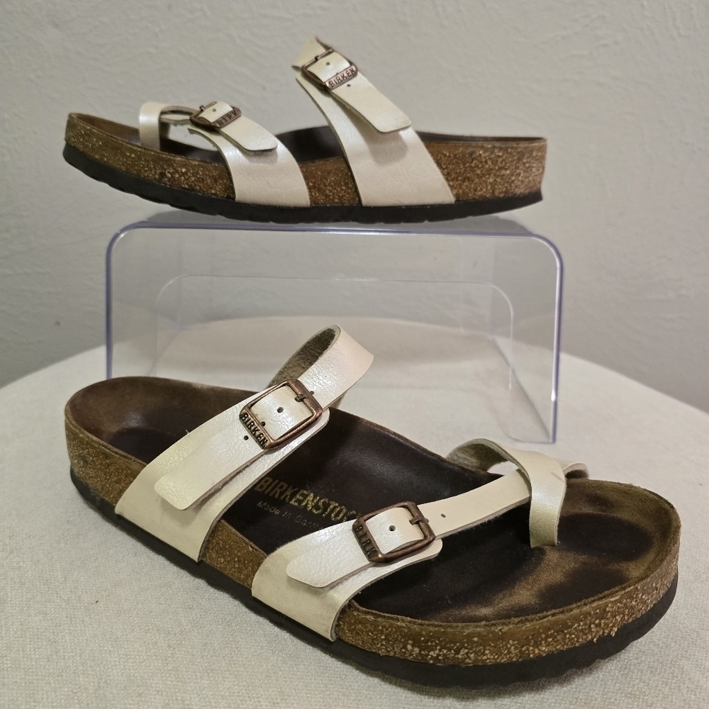 Birkenstock Graceful Pearl White Mayari Strappy Sandal 